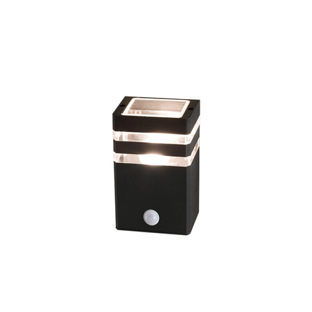 Gartenlampe Wandleuchte RIO SENSOR 7017 E27 IP54 Down mit Bewegungssensor Schwarz Nowodvorski
