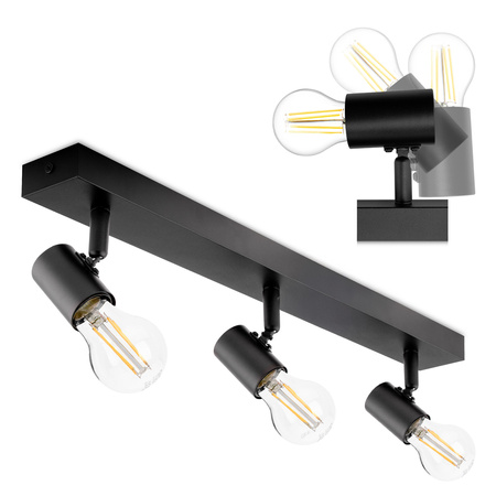 Deckenleuchte SPOT TUBA Reflektor Halogenleuchte 3x E27 GLASA LUMILED