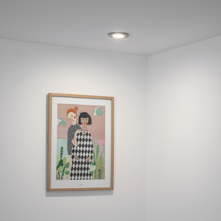 Einbaustrahler GU10, Einbauspot HALOGEN hermetisch für Badezimmer IP44 Satin AQUA LUMILED