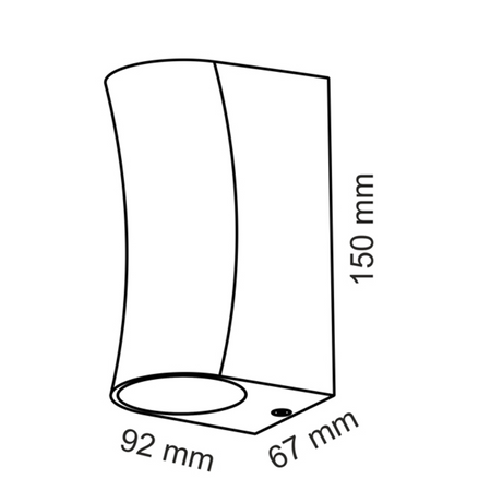 LED-Gartenwandleuchte 2xGU10 BOSTON DOUBLE BLACK GOLDLUX (Polux)