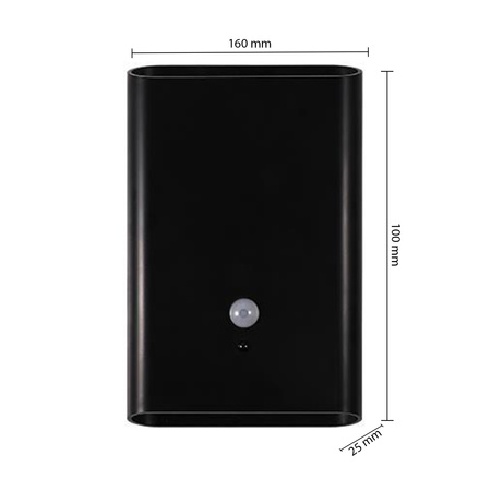 LED Wiederaufladbare Magnetleuchte 2.5W 250lm 3000/4000/6500K CCT 60° mit Bewegungssensor Dimmbar Schwarz Turo Masterled