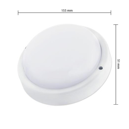 Plafond LED-Deckenleuchte 12W 1050lm 4000K Neutral 120° Weiß IP54 Max Masterled