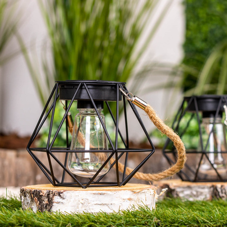 LED Solar Hängelampe Outdoor Gartenlaterne 3000K IP44 Dämmerungssensor