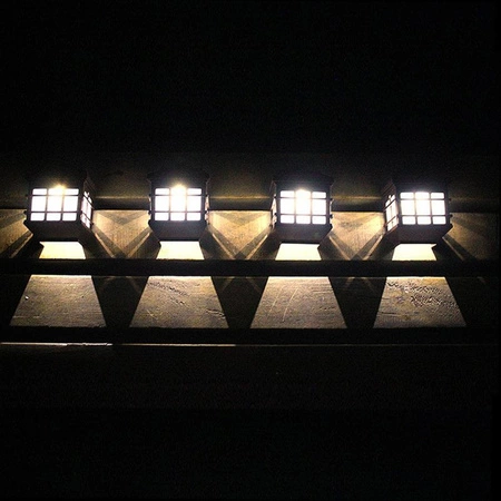 Wandleuchte Solar LED Gartenfassadenleuchte IP44 mit Flammeneffekt