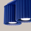 Aufputzleuchte 2x GU10 Aluminium Blau Ultramarin Aura Deep Space SL.1810 Sollux