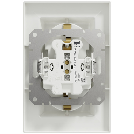 Doppel-SCHUKO-Steckdose 2x 2P+E mit SCHNEIDER ASFORA-Rahmen