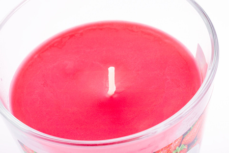 Dekorative Duftkerze im Glas Erdbeere