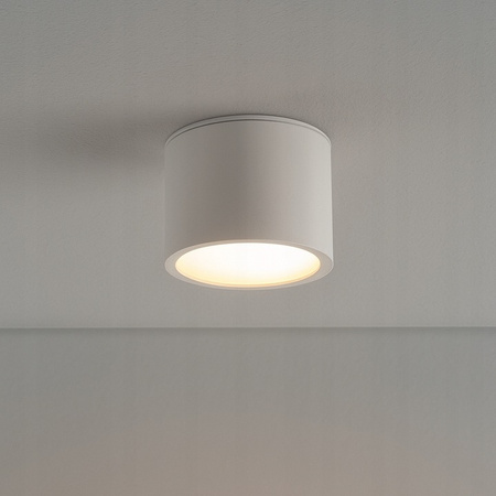 GRANDI LED Aufbau-Halogen-Deckenleuchte GX53 IP54 Rundrohr weiß