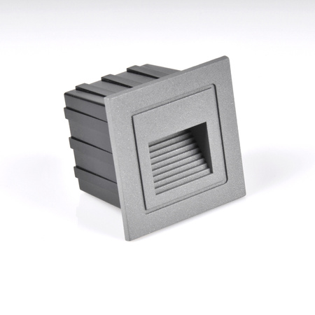 LED-Garten-Treppeneinbauleuchte 3W 20lm IP44 4000K grau Q6 GOLDLUX (Polux)