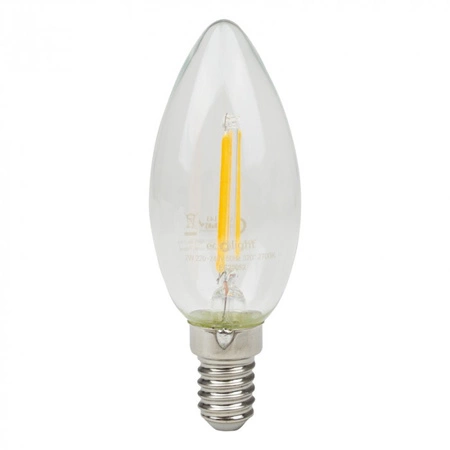 LED-Lampe Kerze B35 E14 2W 240lm 2700K warmweiß FILAMENT Ecolight