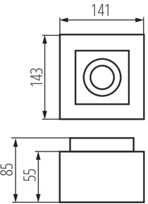 Aufputz-Halogenleuchte SPOT Movable GU10 STOBI DLP Kanlux