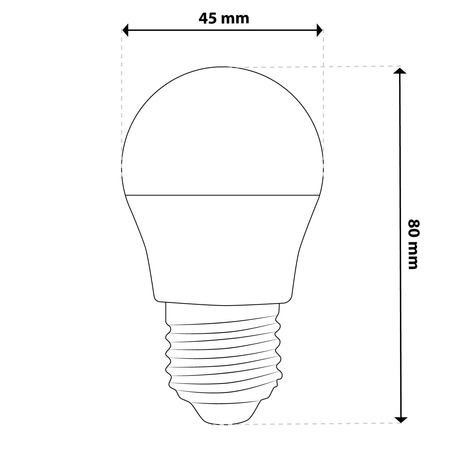 LED Lampen E27, Glühbirne P40 8W = 60W 806lm 180° 6500K kaltweiß LUMILED