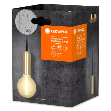 E27 Hängelampe Deckenleuchte Überhängend Gold Vintage 1906 Pendel Ledvance