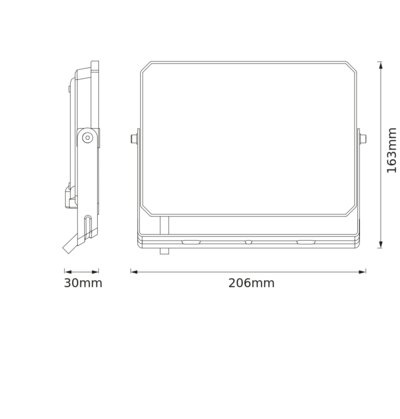 LED-Flutlicht Halogen-Außenstrahler 50W 6500K 4500lm IP65 FLOODLIGHT LUX OSRAM
