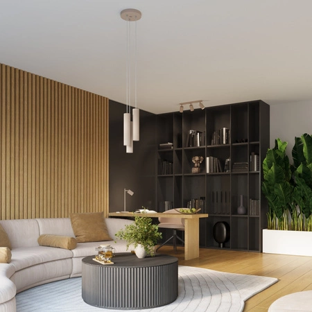 Decke Plafond Lampe 3x GU10 Aluminium Taupe Carbon Deep Space SL.1768 Sollux