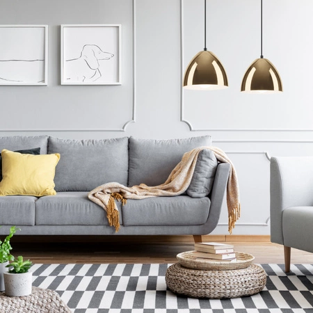 MIA Decke Pendelleuchte 2xE27 Schwarz Gold LM-2.130 Lamkur