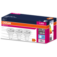 3x GU10 LED Lampe 6,9W = 50W 575lm 4000K Neutral 120° OSRAM VALUE