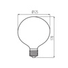E27 G125 LED Lampen 7W = 55W 725lm 2500K Warm 320° KANLUX XLED Filament