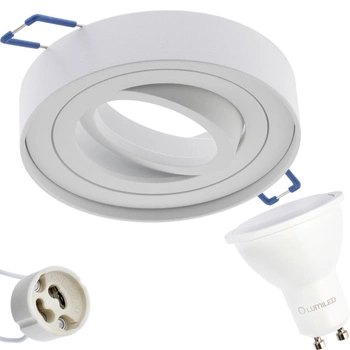 HALOGEN Einbaustrahler Tuba Spot beweglich GU10 Rund Weiß 20mm MIDI + LED GU10, 10W, 4000K LUMILED