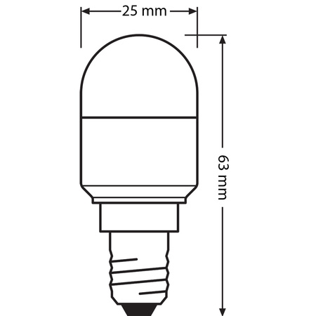 LED Leuchtmittel E14 T26 2,3W = 20W 200lm 2700K Warm 160° OSRAM STAR