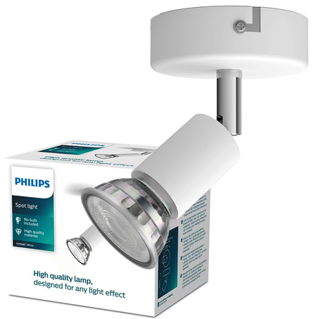 Deckenleuchte LIMBALI GU10 Wandleuchte Reflektor beweglich weiß PHILIPS