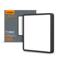 Plafond LED-Deckenleuchte Aufbauleuchte 20W 2500lm 4000K Neutral Schwarz Videx