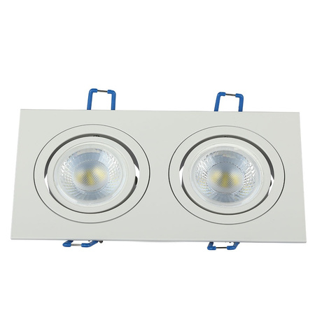 Deckeneinbauleuchte 2xGU10 quadratisch weiß VT-783 V-TAC