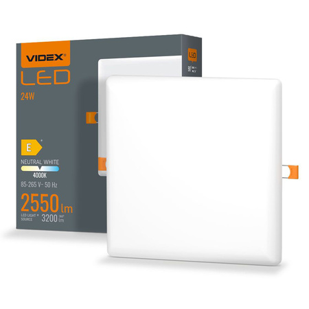 Einbauleuchte LED Panel 24W 2550lm 4000K Neutral DLFS VIDEX