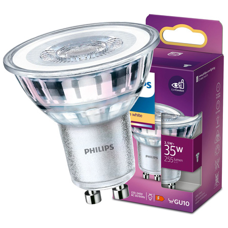 GU10 LED Leuchtmittel 3,5W = 35W 255lm 2700K Warm 36° Strahler PHILIPS