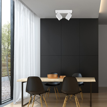 Decken-Reflektor-Wandleuchte 2xGU10 QUANTUS Weiß