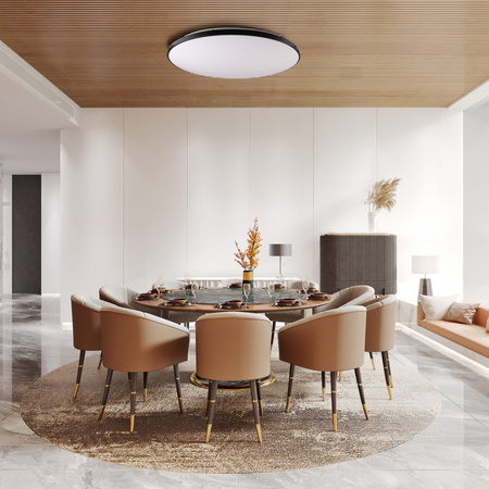 LED Plafond Deckenleuchte 80W 9200lm CCT 120° Weiß Schwarz Dimmbar Pilot Kern Sanico Goldlux