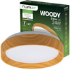 Plafond LED-Deckenleuchte WOODY 24W 4000K Rund IP44 32cm LUMILED