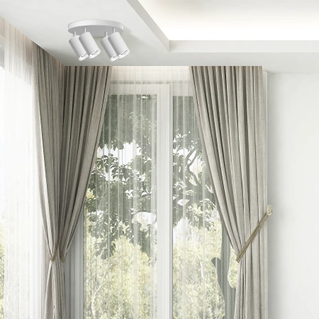 Deckenanbauleuchte 4x GU10 Weiß IP44 TURYN Sanico Goldlux