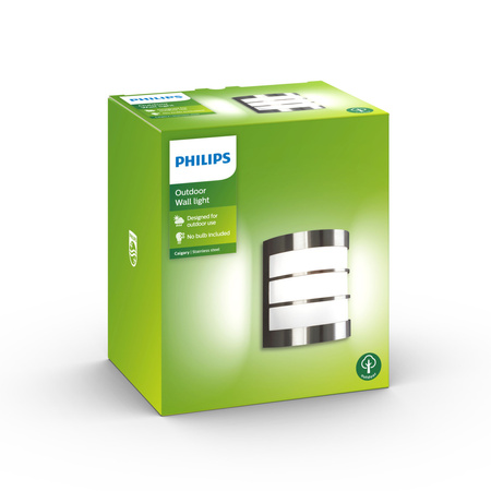 Gartenleuchte LED Wandleuchte CALGARY myGarden E27 IP44 Silber PHILIPS