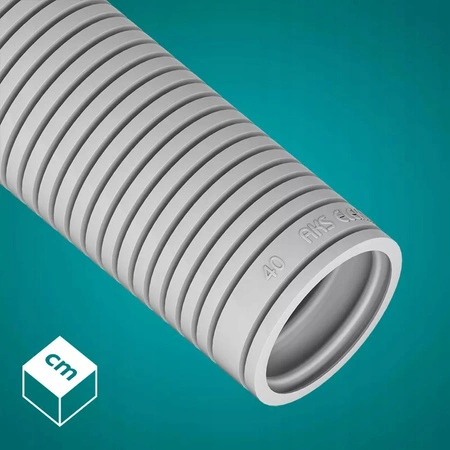 Wellrohr RKGL 40 mm 320N Leitung für Kabelschutz 25m Grau AKS ZIELONKA