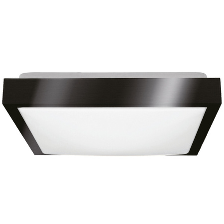 Plafond LED Deckenleuchte 41cm 2x E27 Schwarz Quadrat + 2x LED Lampen 10W 4000K Lumiled