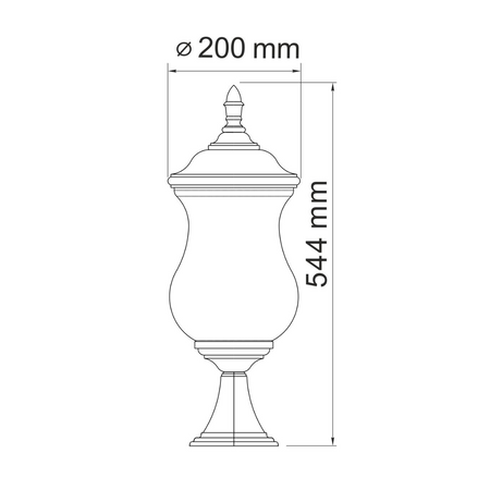 LED-Gartenlampe MARSYLIA 9W 3000K Schwarz 54cm - GOLDLUX (Polux)