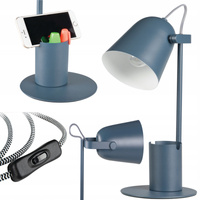 Schulnachttisch-Schreibtischlampe + Organizer Raibo E27 5W Blau KANLUX