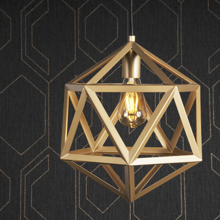 Decke Hängelampe E27 Gold Sanico Dänemark Goldlux