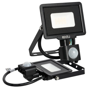 LED-Flutlicht 10W 800lm 4000K IP44 Schwarz mit Bewegungssensor LED2B KOBI MHC