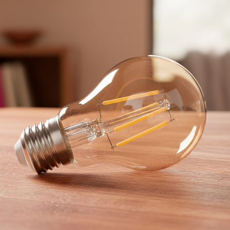 6x LED-Lampe E27 A60 6W 660LM = 50W 2000K warmweiß 360° Filament Amber LUMILED