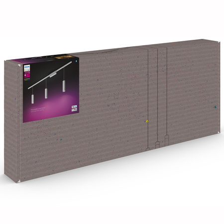 Perifo Lighting Rail Kit 1.5m + 3x LED Pendelleuchte 15.6W CCT RGB Philips HUE Bluetooth Weiß