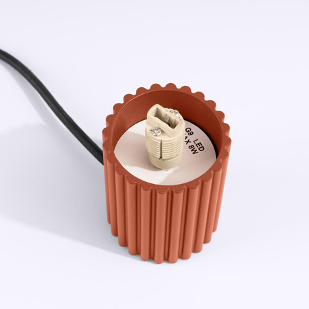 Tisch Schreibtischlampe G9 Rund Rot Modern Matt Halo Sollux