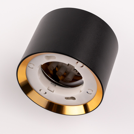 HALOGEN-Anbauleuchte SUNLA Tuba Gx53 LED Spot Wandleuchte Waltz Schwarz und Gold LUMILED