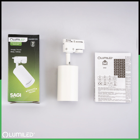 1-Phasen Strahler GU10, Schieneinstrahler Weiß SAGI LUMILED