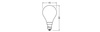 LED-Lampe P45 E14 1.8W = 25W 250lm 2700K Warm Dimmbar 320° Leistungsklasse Ledvance