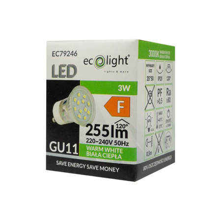 LED Reflektor GU11 GU10 3W 270lm 3000K Warm Ecolight Glühbirne