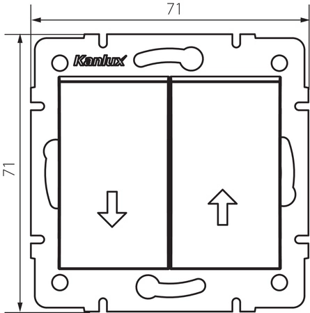 Schalter NO Schalter 10A Quadratisch Beige LOGI Kanlux