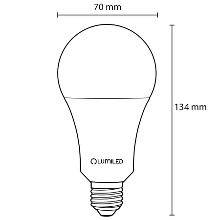 LED Lampen E27, Glühbirne A70 18W = 150W 2421lm 260° 6500K kalt LUMILED