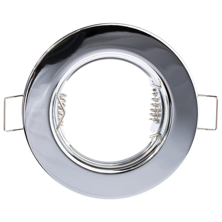 Einbaustrahler GU10, MR16 Einbauspot HALOGEN Runde Fest Chrom Blech LUMILED